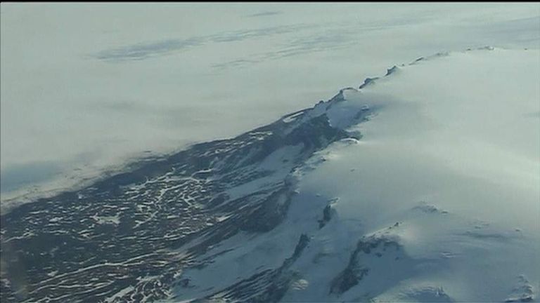 Aerial view of the Bardarbunga volcano in Iceland