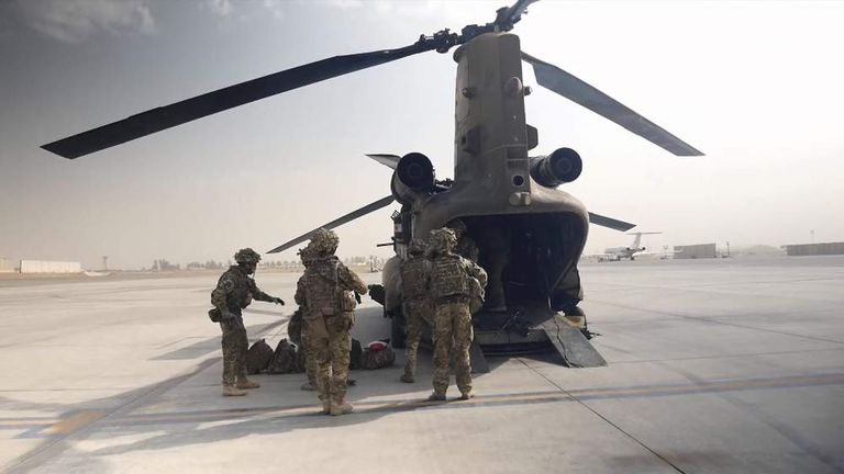 British troops prepare to leave Camp Bastion in Helmand Province, Afghanistan