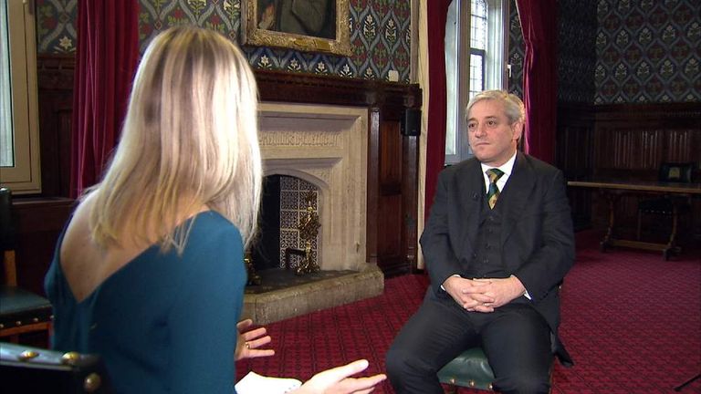 Sophy Ridge interviews John Bercow ahead of this year's UK Youth Parliament