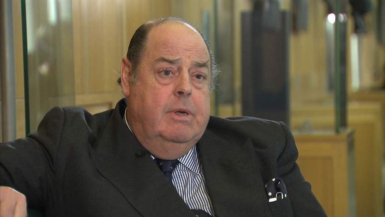 Sir Nicholas Soames, MP. Grandson of Sir Winston Churchill. Screen grab.