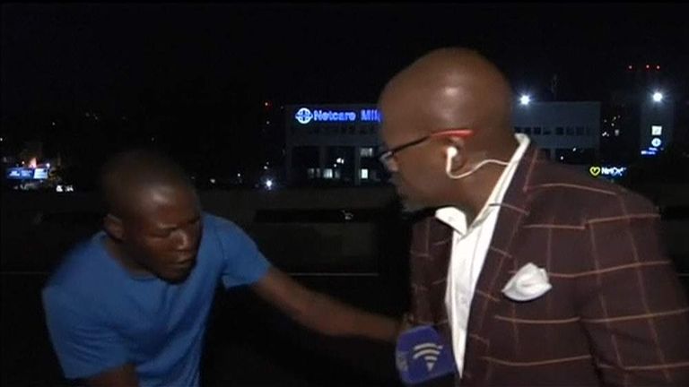 Tv Reporter Mugged On Camera By Armed Men World News Sky News