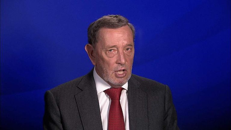 David Blunkett speaking to Sky News