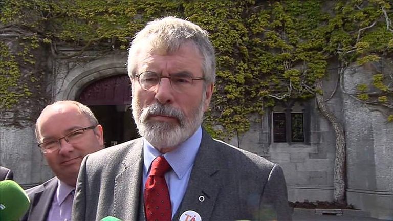Sinn Fein Leader Gerry Adams