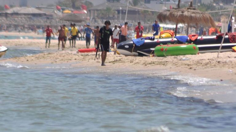 Tunisia: Exclusive Pictures Of Gunman On Beach | World News | Sky News