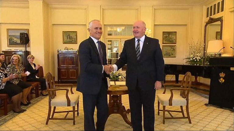 Malcolm Turnbull Sworn In As Australian Pm World News Sky News