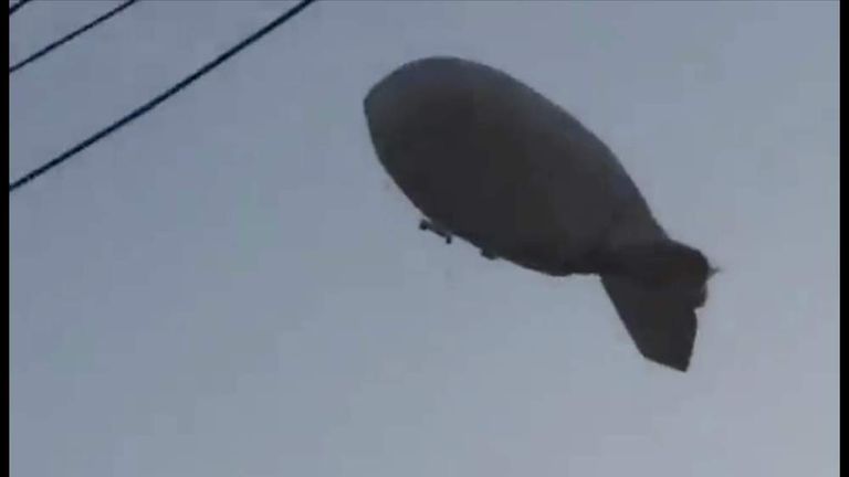 RAF Helicopter 'Crashed Into Security Balloon' | UK News | Sky News