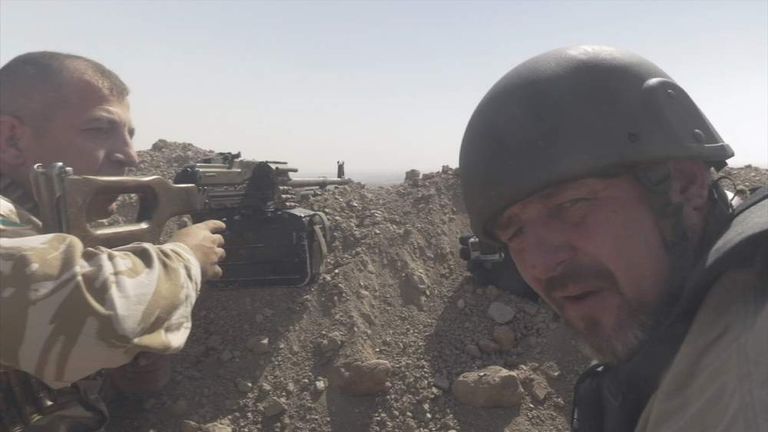 Phil Campion on the frontline with Kurdish fighters battling against Islamic State.