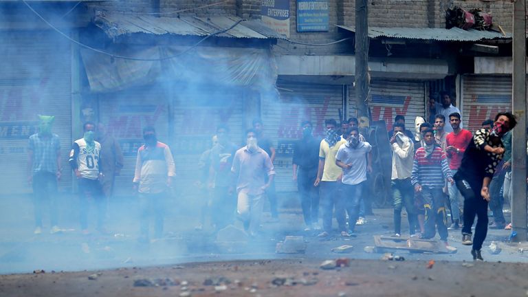 Kashmir Violence: Mob Drowns Policeman | World News | Sky News