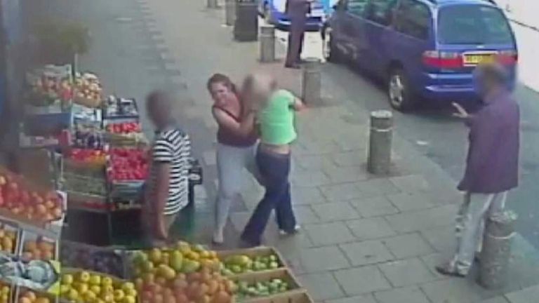 Woman's Road-Rage Attack Caught On CCTV | UK News | Sky News