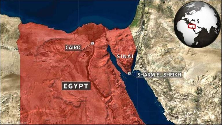Map of Egypt and Sinai