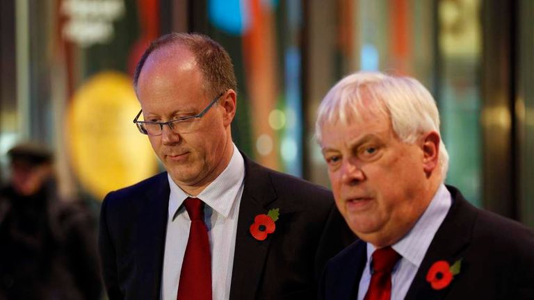 BBC director general George Entwistle and Chairman of the BBC Trust Lord Patten