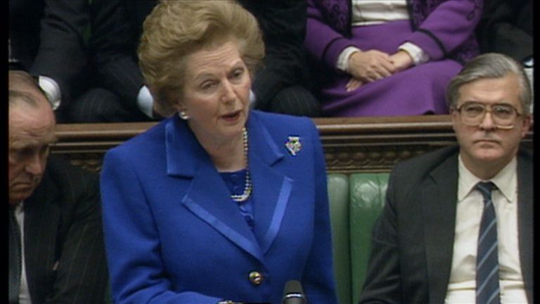 Outgoing PM Margaret Thatcher&#39;s farewell in the Commons