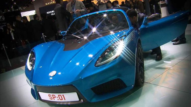 China: World's Fastest Electric Car Unveiled | World News | Sky News