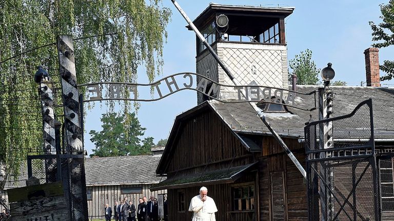 Pope Francis is the third pope to visit Auschwitz 