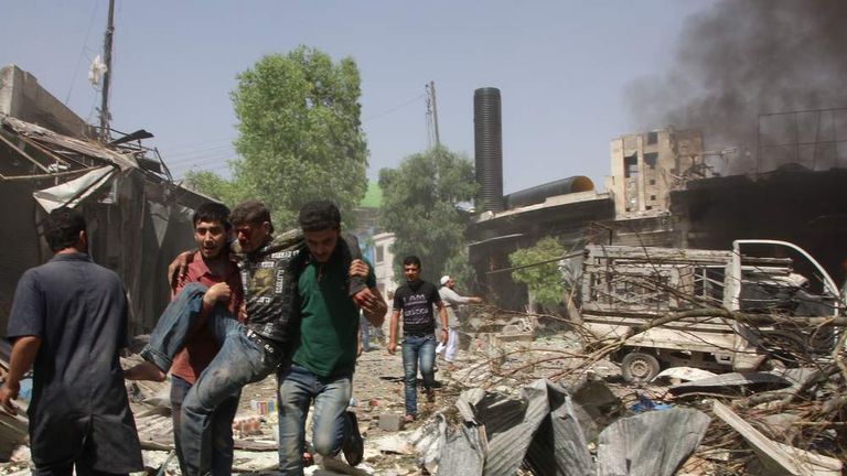 Dozens Die In Syria Barrel Bomb Attacks | World News | Sky News
