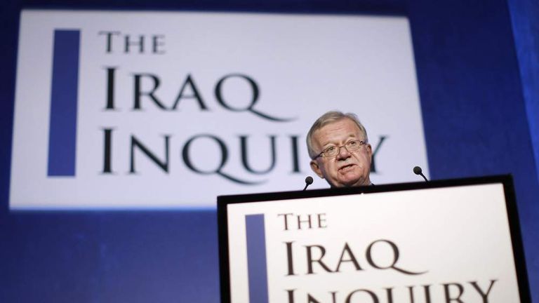 John Chilcot launches the Iraq Inquiry in 2009
