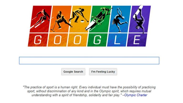 Sochi: Google Doodle Tackles Anti-Gay Law | World News | Sky News