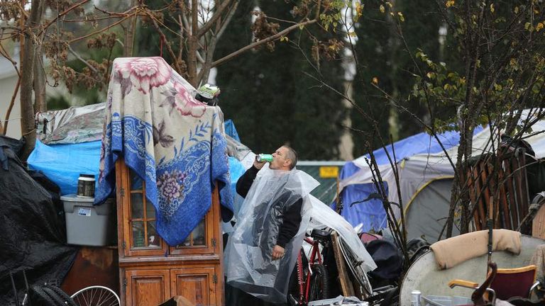 America's Biggest Homeless Camp Is Cleared | US News | Sky News