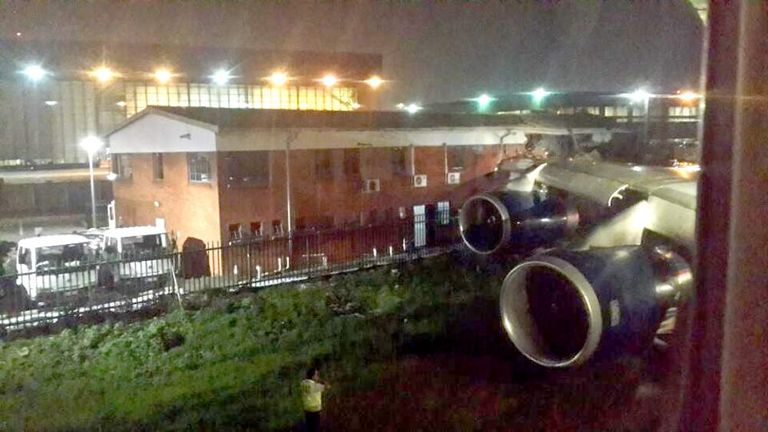 British Airways Plane 'Crash' In Johannesburg | World News | Sky News