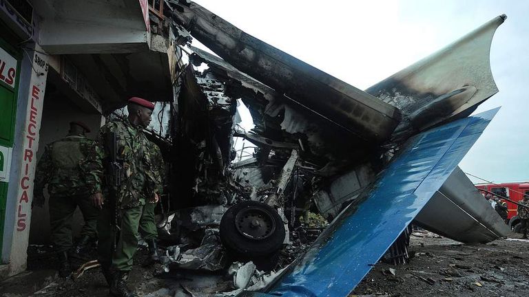 Kenya: Four Killed In Drugs Plane Crash | World News | Sky News