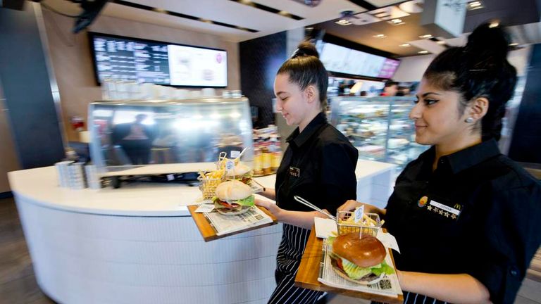 McDonalds table service in Australia
