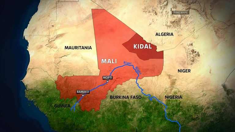 Mali Conflict The Key To The Fighting World News Sky News   Mali Map For Strator Copy 1 3679745 