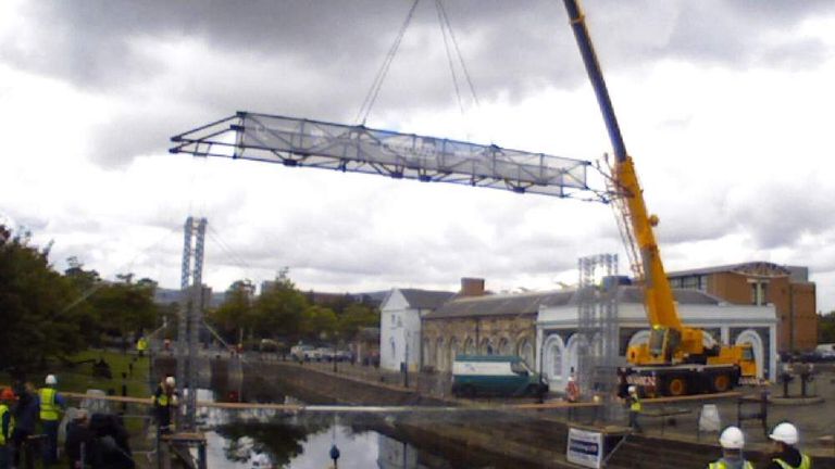 Meccano bridge in Belfast