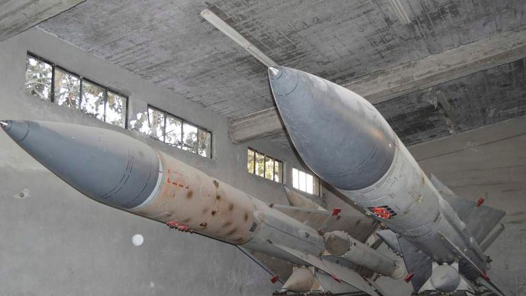 Missiles at an air base in Syria
