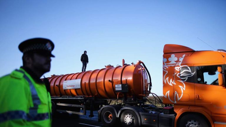Anti-fracking Protest Camp At Barton Moss on January 13