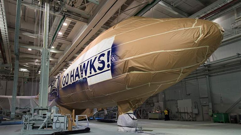 Boeing flies giant '12' in the sky with Seahawks-themed 747