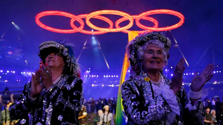 Performers at Olympic opening ceremony