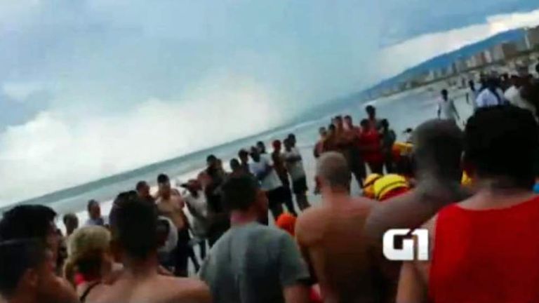 Lightning Strike Kills Four On Brazil Beach | World News | Sky News