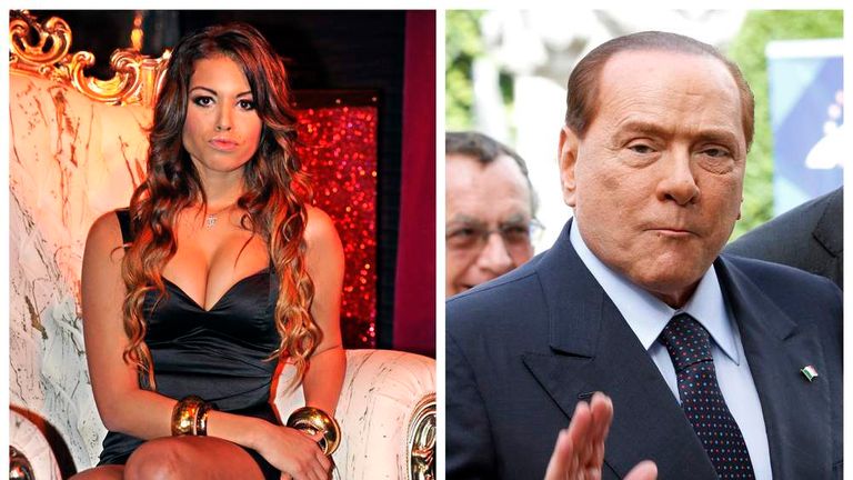 (L-R) Karima El Mahroug and Silvio Berlusconi