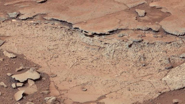 Handout of surface of "Yellowknife Bay" taken from the Mast Camera of NASA's Curiosity Mars rover