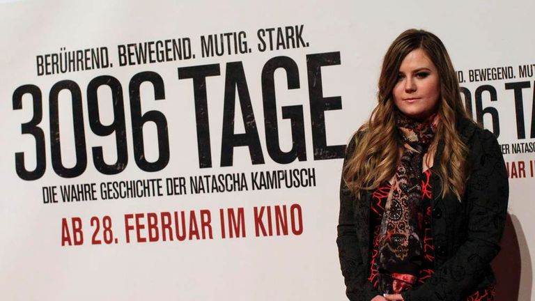 Natascha Kampusch poses before the premiere of the film 3,096 Days