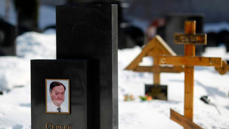 Sergei Magnitsky's grave in the Preobrazhensky cemetery in Moscow