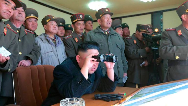 Kim Jong-Un Oversees Live Artillery Drill | World News | Sky News