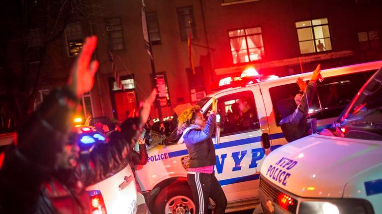 Third Night Of Protests Over Police Killings | US News | Sky News