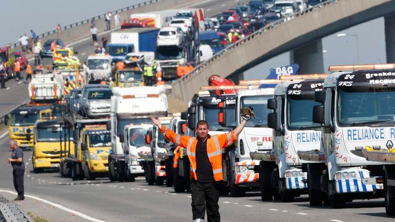 Sheppey 150 Car Pile Up Drivers Face Action UK News Sky News