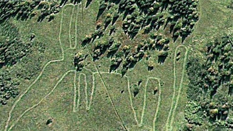 Moose geoglyph in Russia