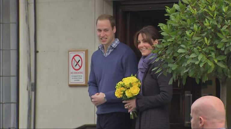 Kate and William leave King Edward VII's Hospital in December 2012