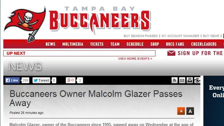 Malcolm Glazer dies