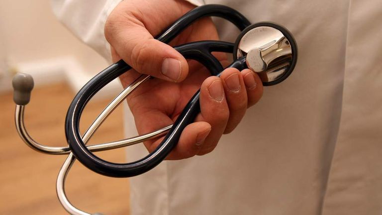 A doctor holds a stethoscope on September 5, 2012 in Berlin, Germany.