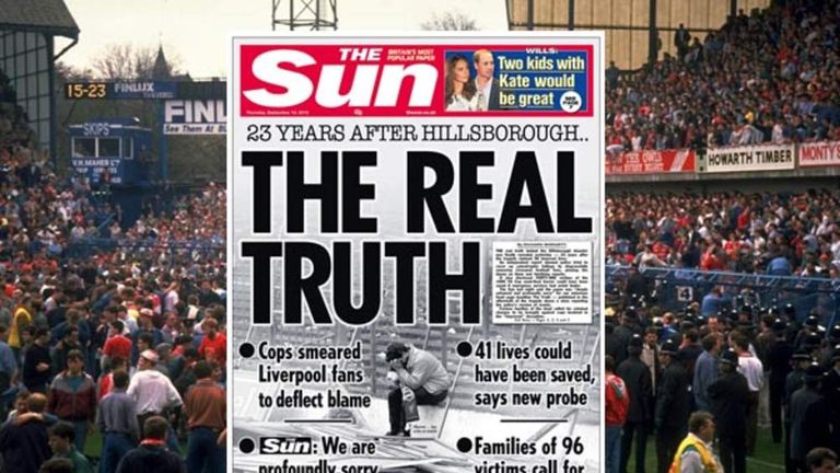 Sun Apologises For Hillsborough Story Shame Uk News Sky News 2797