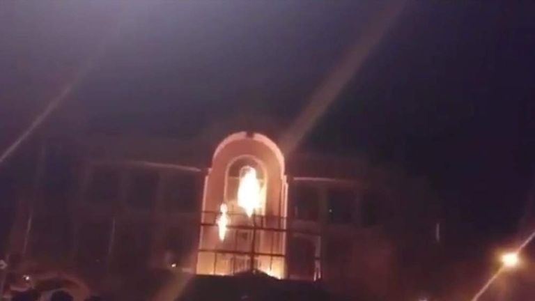 The Saudi embassy in Tehran comes under attack from petrol bombs