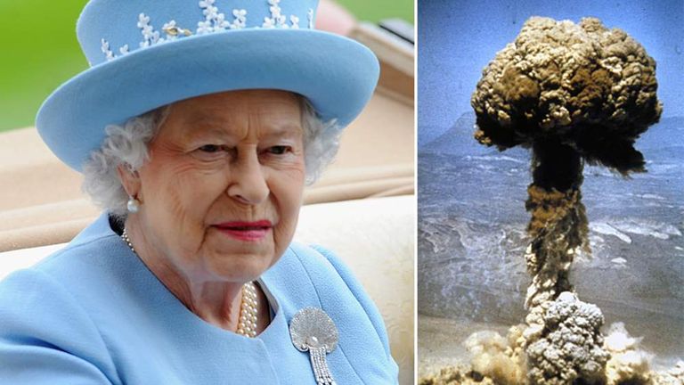 The Queen and a nuclear explosion