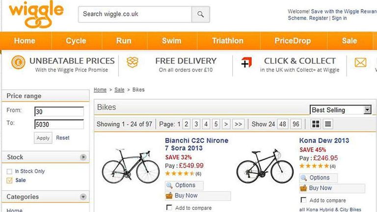 wiggle cycle shop