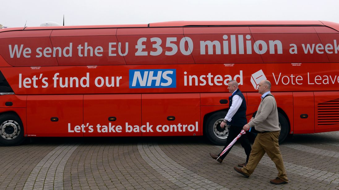 Image result for brexit bus