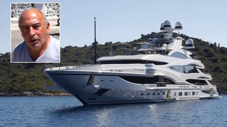Philip Green has been holidaying on his Lionheart yacht in the Mediterranean