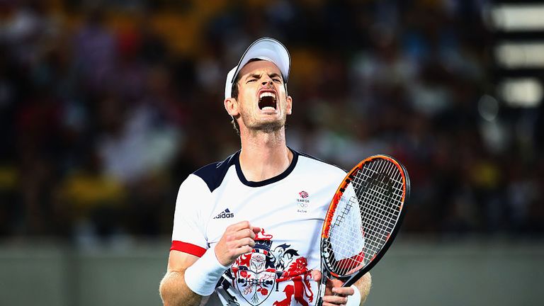 Andy Murray plays in the final of the Olympic men&#39;s tennis in Rio